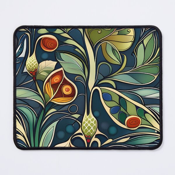 Item preview, Art Nouveau Pattern Snails on Leaves designed and sold by druidwolfart.