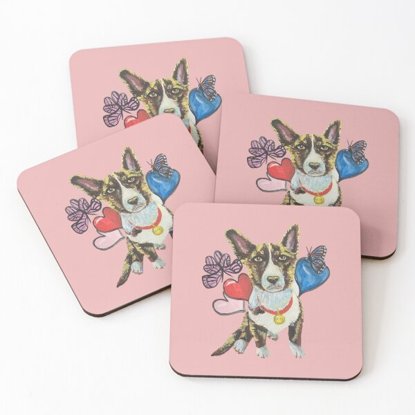 Item preview, Corgi puppy with hearts and butterflies  designed and sold by altairaleon.