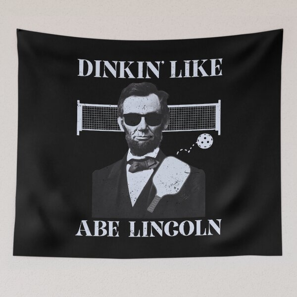 Item preview, Distressed Vintage Dinkin' Like Abe Lincoln Funny Pickleball Pun  designed and sold by MacAndMoose.