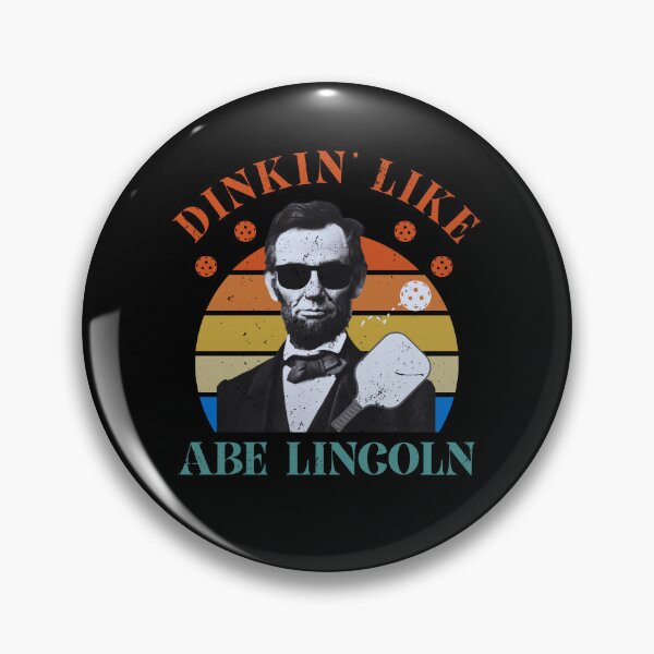 Item preview, Distressed Vintage Sunset Dinkin' Like Abe Lincoln Funny Pickleball Pun  designed and sold by MacAndMoose.