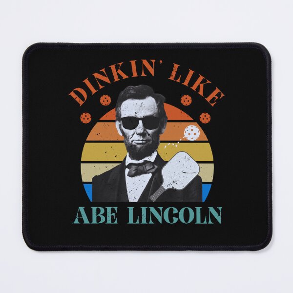 Item preview, Distressed Vintage Sunset Dinkin' Like Abe Lincoln Funny Pickleball Pun designed and sold by MacAndMoose.