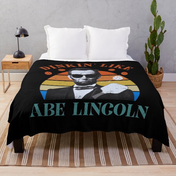Item preview, Distressed Vintage Sunset Dinkin' Like Abe Lincoln Funny Pickleball Pun  designed and sold by MacAndMoose.