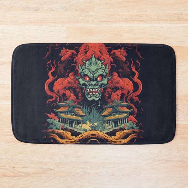 Item preview, Flaming Gaze: The Demon's Stare - Asian-Inspired Motifs, Psychedelic Landscapes, Etam Cru Influence, Traditional Vietnamese Elements, Fantastical Ruins designed and sold by Bee Happy Creative™.