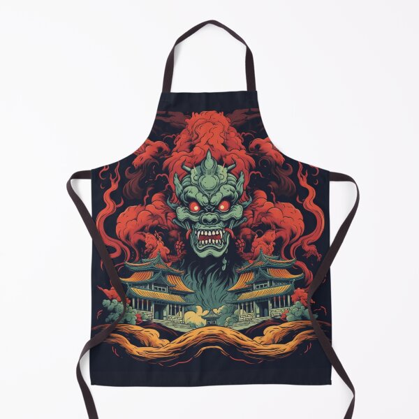 Item preview, Flaming Gaze: The Demon's Stare - Asian-Inspired Motifs, Psychedelic Landscapes, Etam Cru Influence, Traditional Vietnamese Elements, Fantastical Ruins designed and sold by Bee Happy Creative™.