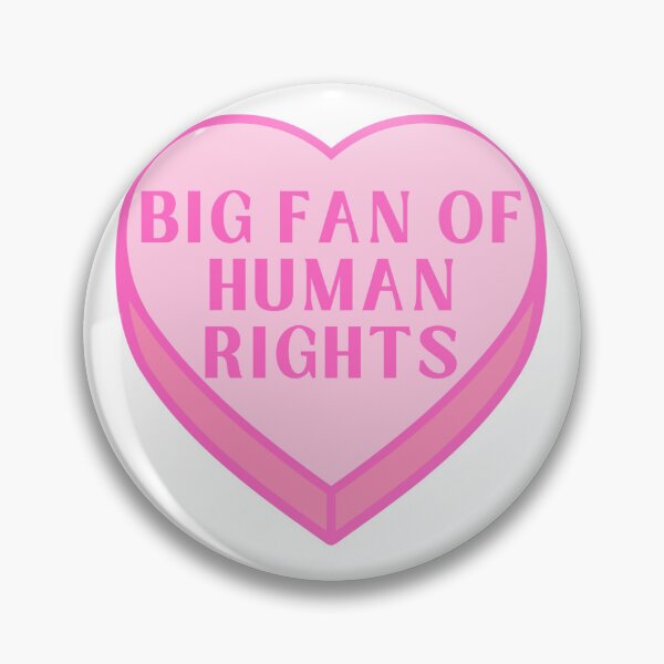 Item preview, Big Fan of Human Rights Conversation Heart designed and sold by ElemInTheMitten.