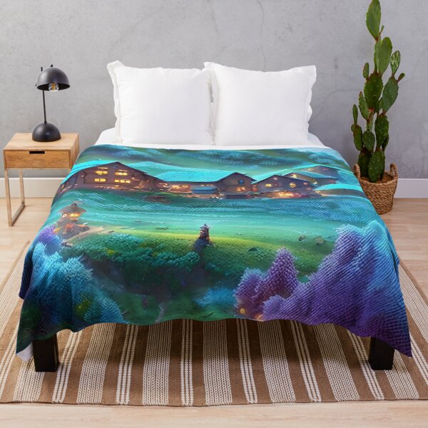 Item preview, A Serene Little Village Nestled in the Hills designed and sold by Erika V..
