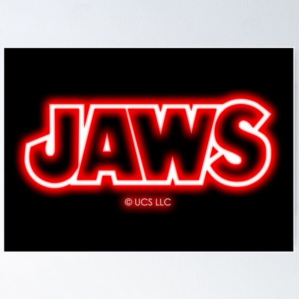 Item preview, Jaws, Jaws movie, neon, glow designed and sold by 4gottenlore.
