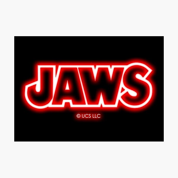Item preview, Jaws, Jaws movie, neon, glow designed and sold by 4gottenlore.