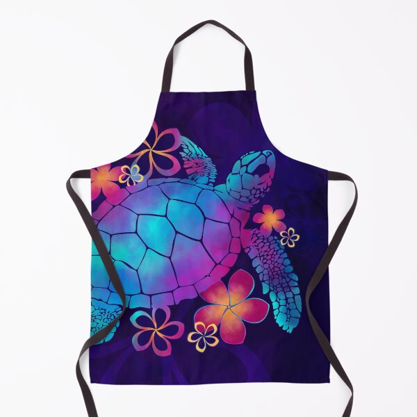 Item preview, Sea Turtle with Flowers Blue and Purple designed and sold by K. Reinholds Design.