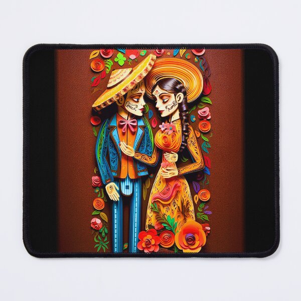 Item preview, Amantes Enamorados - Día de los Muertos - Lovers in Love - Day of the Dead designed and sold by Rickie Pauley.