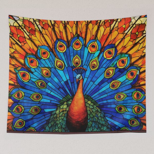 Item preview, Stained Glass Peacock Painting designed and sold by The Proud  Peacock.