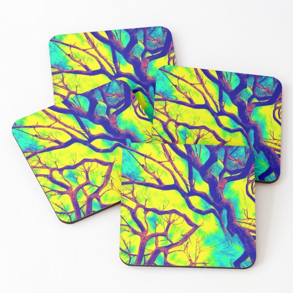 Item preview, Abstract Colorful Tree Pattern on Yellow designed and sold by calibrit.