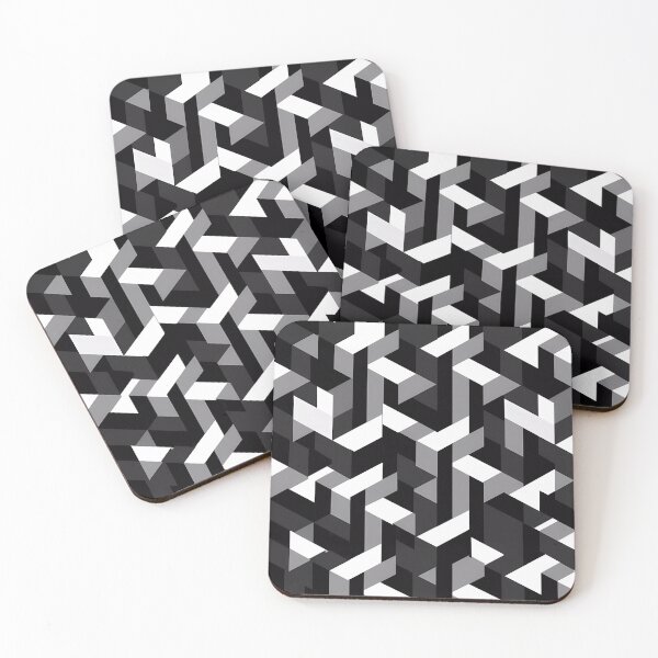 Item preview, Geometric Monochrome Grayscale Pattern Design designed and sold by SweetWhiskers.