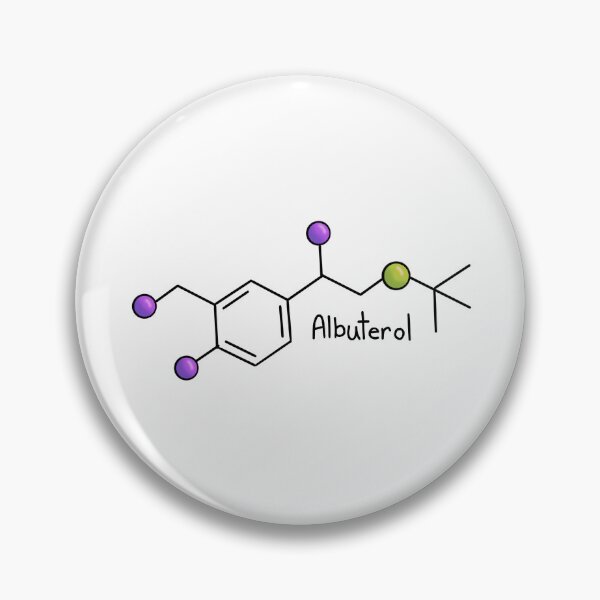 Item preview, Albuterol Chemical Structure  designed and sold by EmyBeeDesigns.