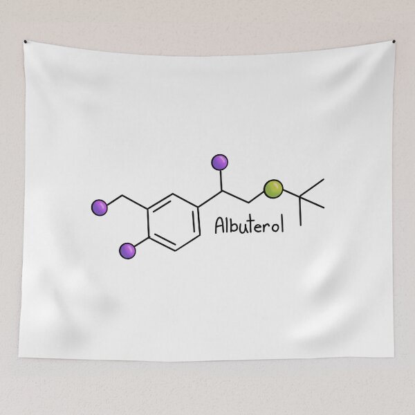 Item preview, Albuterol Chemical Structure  designed and sold by EmyBeeDesigns.