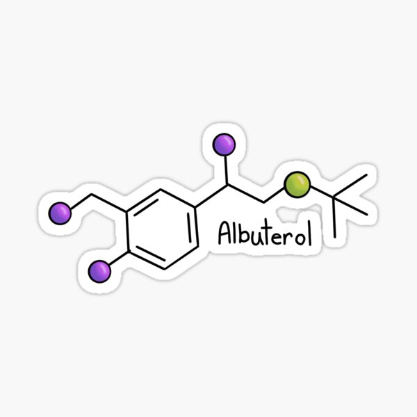 Item preview, Albuterol Chemical Structure  designed and sold by EmyBeeDesigns.