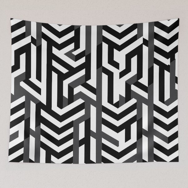 Item preview, Abstract Geometric Grayscale Pattern - Modern and Sophisticated designed and sold by SweetWhiskers.
