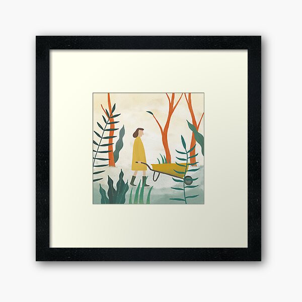 Wheelbarrow Girl Framed Art Print