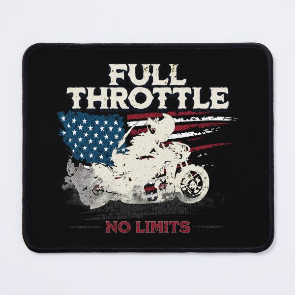 Item preview, Full Throttle No Limits Motorcycle Drag Racing USA American Flag Sportbike Racing Motorbike Motorcycle Enthusiast designed and sold by CarantinedChaos.