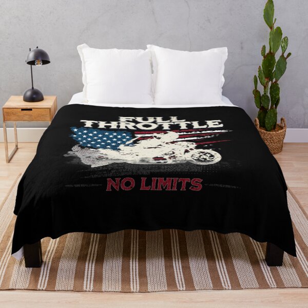 Item preview, Full Throttle No Limits Motorcycle Drag Racing USA American Flag Sportbike Racing Motorbike Motorcycle Enthusiast designed and sold by CarantinedChaos.