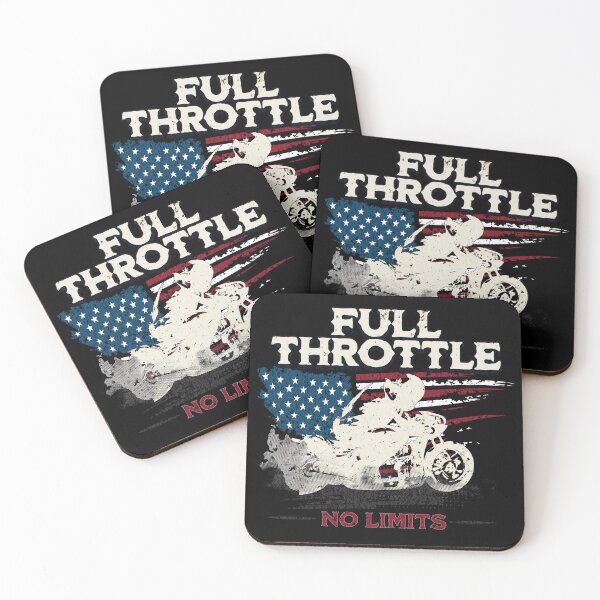 Item preview, Full Throttle No Limits Motorcycle Drag Racing USA American Flag Sportbike Racing Motorbike Motorcycle Enthusiast designed and sold by CarantinedChaos.