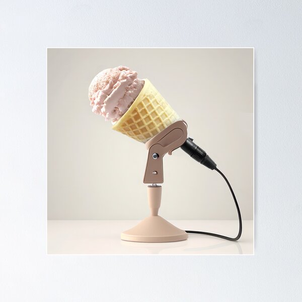 Item preview, ice cream microphone designed and sold by miraclemeows.