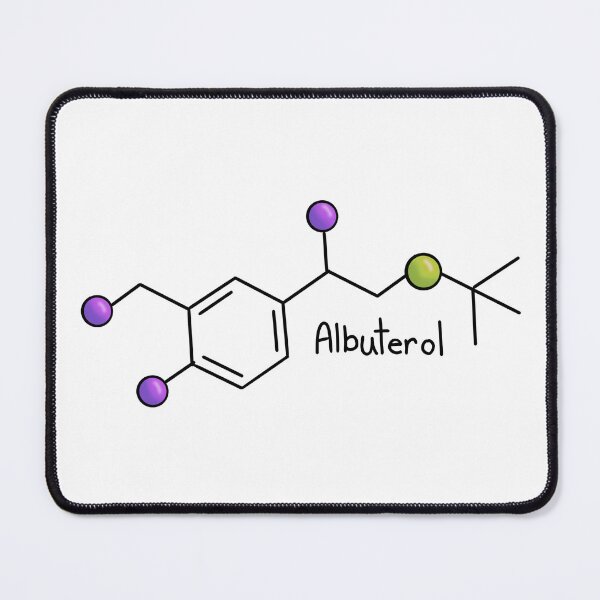 Item preview, Albuterol Chemical Structure  designed and sold by EmyBeeDesigns.