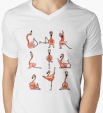 Flamingo Yoga Men's V-Neck T-Shirt