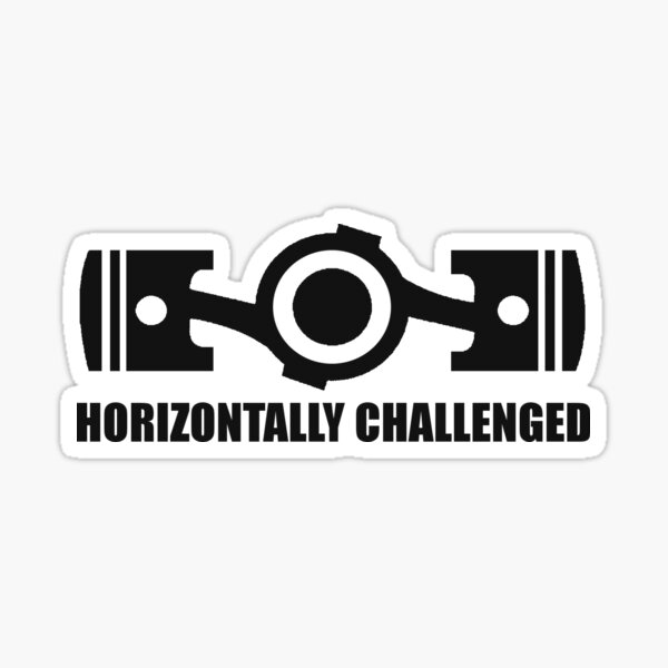 Horizontally Challenged Sticker