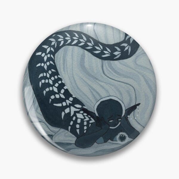 Item preview, Skeliton Mermaid painting (print design)  designed and sold by Ember-Omen-Arts.