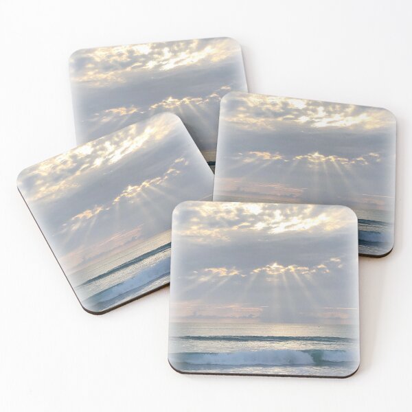 Item preview, Beautiful ocean view with sun rays breaking through the clouds designed and sold by LiliyaHarpe.