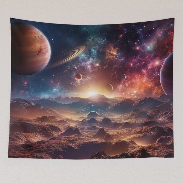 Item preview, "Stellar Symphony: Celestial Worlds Gazing into the Cosmos" designed and sold by Lunashop3624.