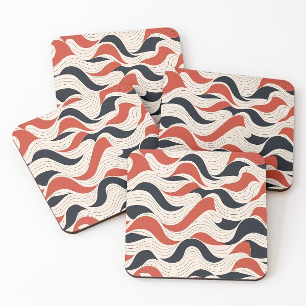 Item preview, Elegant Wavy Lines - Bold Color Scheme designed and sold by SweetWhiskers.
