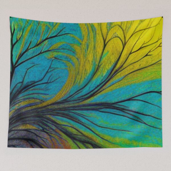 Item preview, Abstract Tree Pattern on Colorful Sky designed and sold by calibrit.