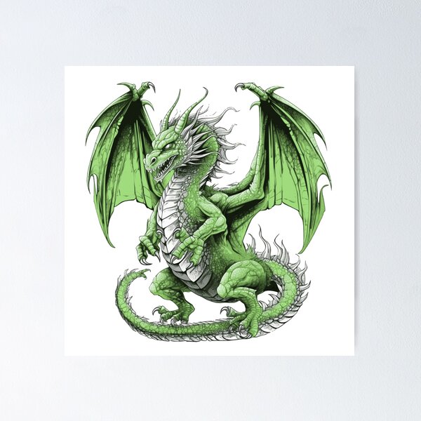 Item preview, green dragon color changeable - Different logo size, position, color? Email me - designed and sold by Picture-Art.