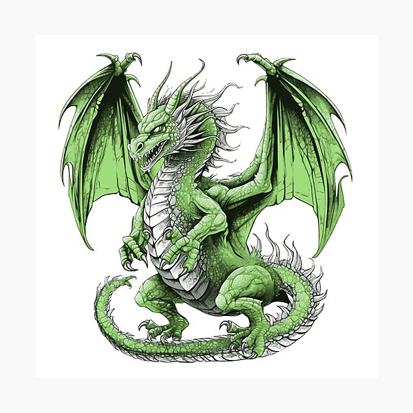 Item preview, green dragon color changeable - Different logo size, position, color? Email me - designed and sold by Picture-Art.