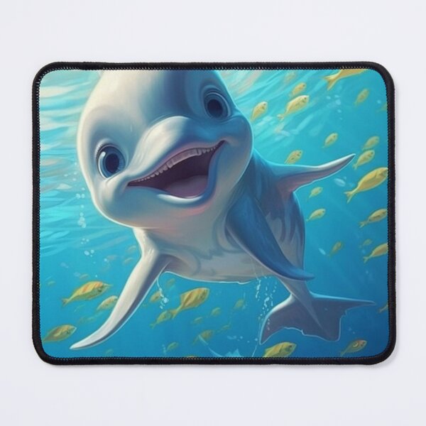 Item preview, cute dolphin digital art designed and sold by DigitalPixelize.