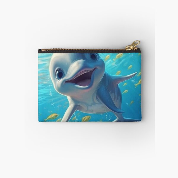 Item preview, cute dolphin digital art designed and sold by DigitalPixelize.