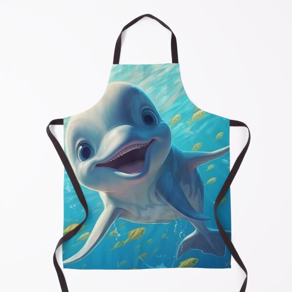 Item preview, cute dolphin digital art designed and sold by DigitalPixelize.