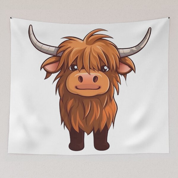 Item preview, Chibi Highland Cow Image designed and sold by PopPopGfx.
