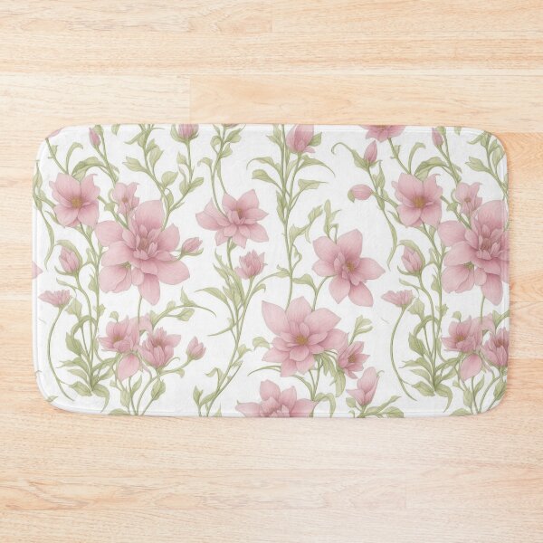 Item preview, Aesthetic Pink flora on pastel background  designed and sold by PeacockThrone25.