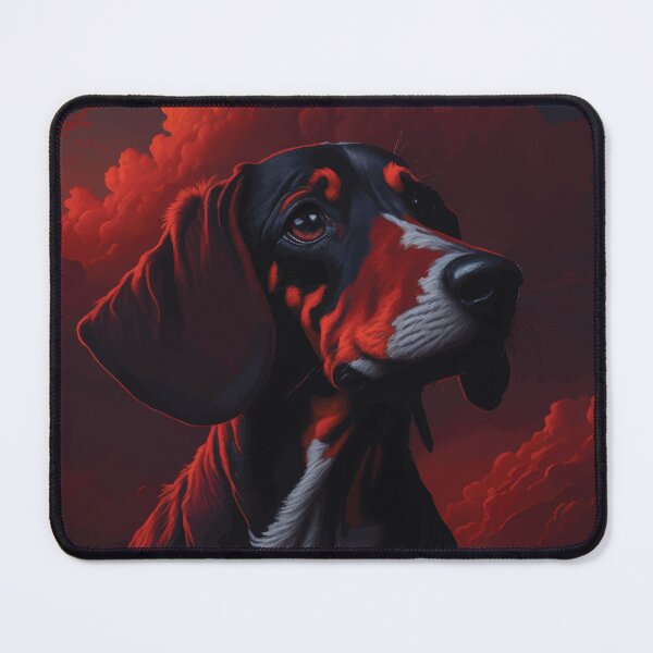 Item preview, a Dachshund in the sky portrait painting designed and sold by unepommedeterre.