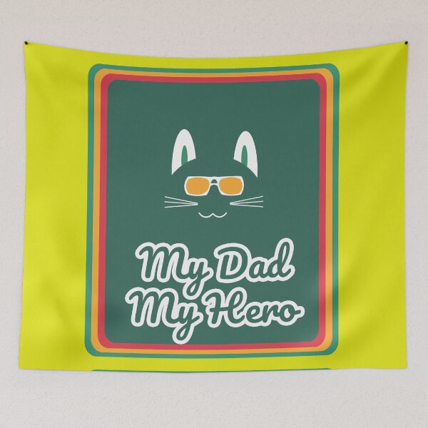 Item preview, Big Cat Retro Cool: "My Dad, My Hero" designed and sold by csalvati77.