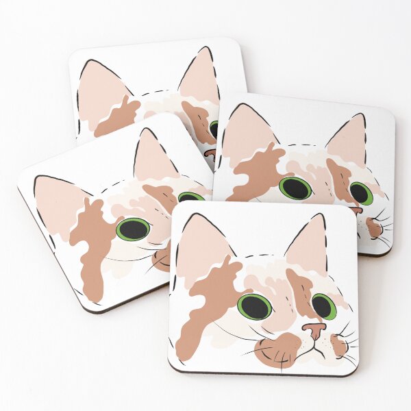 Item preview, Cute cat art,cat with green clasps.Beautiful cute kitten designed and sold by Anhen-new-style.