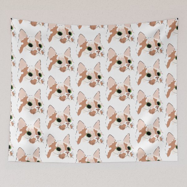 Item preview, Cute cat art,cat with green clasps.Beautiful cute kitten designed and sold by Anhen-new-style.