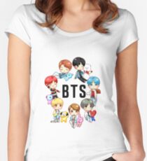 Camiseta entallada de cuello redondo BTS DNA X BT21