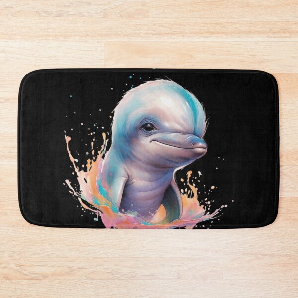 Item preview, multicolored dolphin animated digital art designed and sold by DigitalPixelize.
