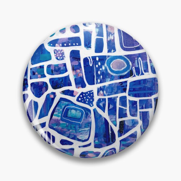 Item preview, Segmented pathways blue pattern designed and sold by Deb Webb.