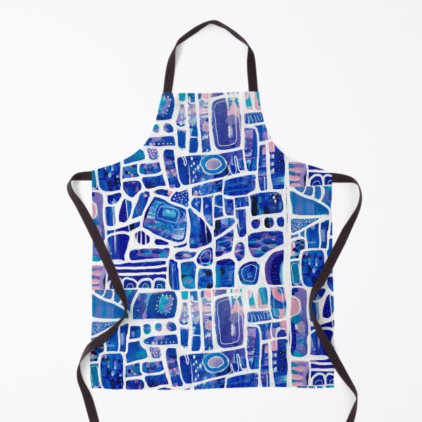 Item preview, Segmented pathways blue pattern designed and sold by Deb Webb.