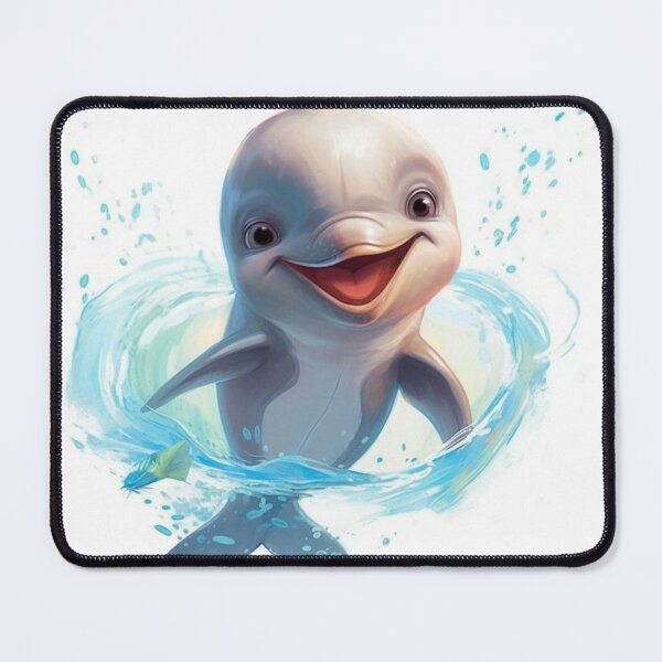 Item preview, Happy Aquatic Dolphin Animated Digital Art designed and sold by DigitalPixelize.